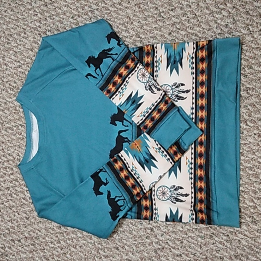 NWOT western/equestrian crew neck sweatshirt